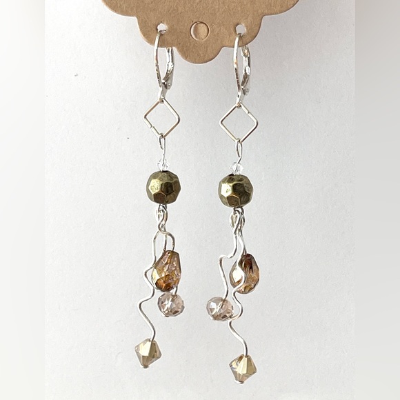 NEW Long Dangle fashion earrings HANDMADE - Picture 2 of 2